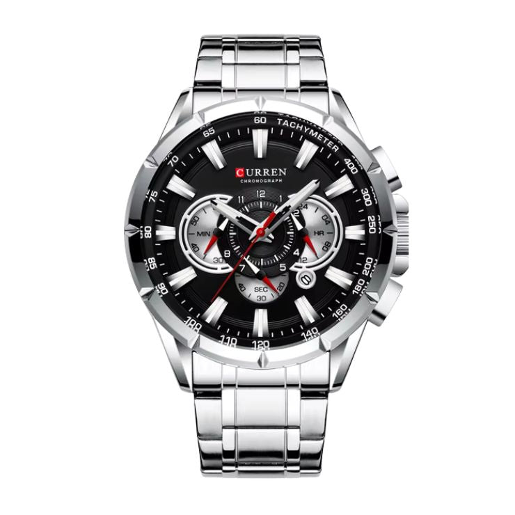 Curren 8363 Plata Negro